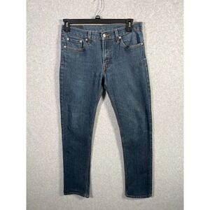 Levi's 511 Jeans Mens 32x32 Blue Denim Cotton Stretch Everyday Wear Straight Leg